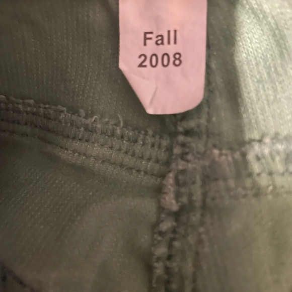 Y2K 2008 Leon Levin Weekend Kelly Green Wide Leg Corduroy Pants Size 8 - Picture 12 of 12